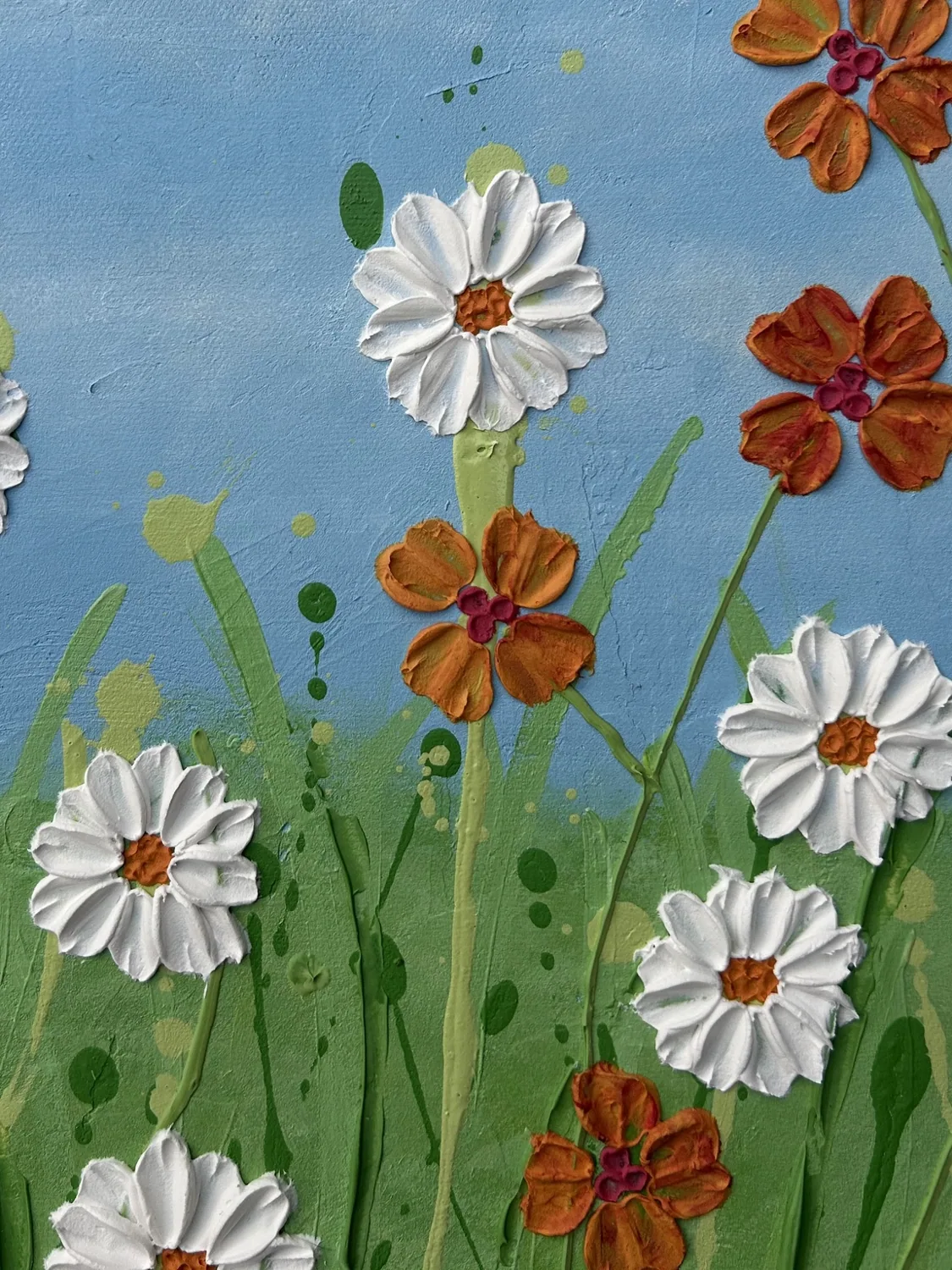 Blue floral painting